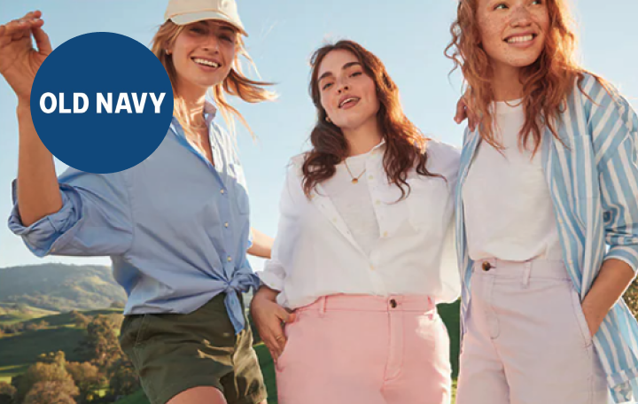 Photo of women in Old Navy outdoors